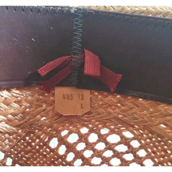 Vintage Levi's Hat Straw Cowboy 1970’s Original Feathers Sz Large Coastal Cowboy - Picture 6 of 10